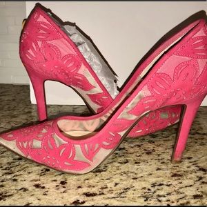Jessica Simpson “Charese” Pink Mesh Pumps, Size 9.5, EUC